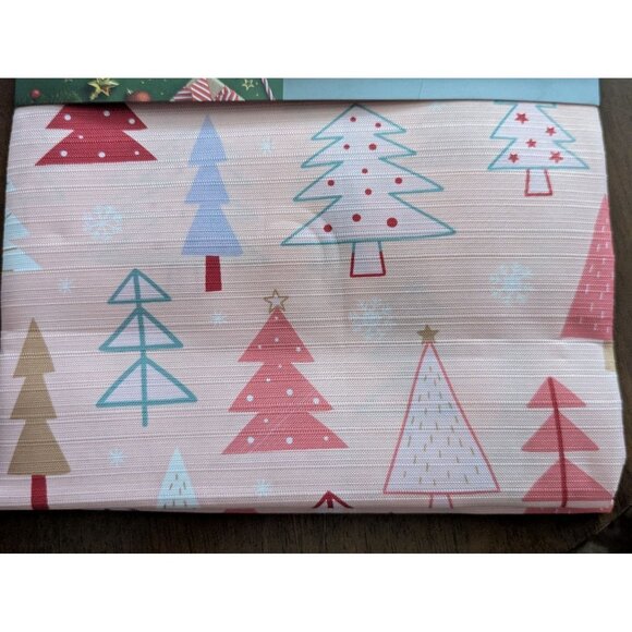 Sparkle & Spruce Festive Shower Curtain 70x72 Inches Pink Christmas Tree Pattern - Picture 4 of 4